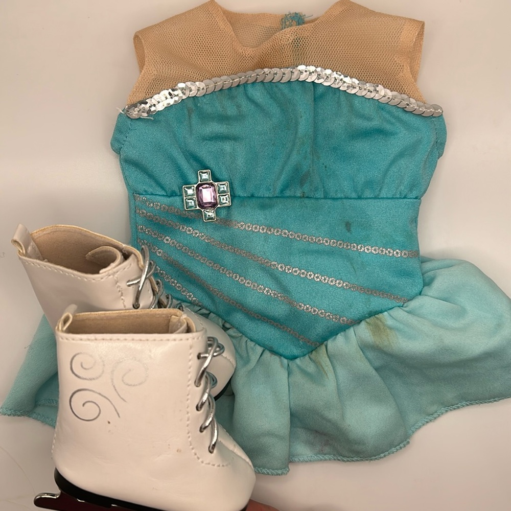American Girl Doll Sparkly Ice Skating Skates Set Doll Outfit Retired